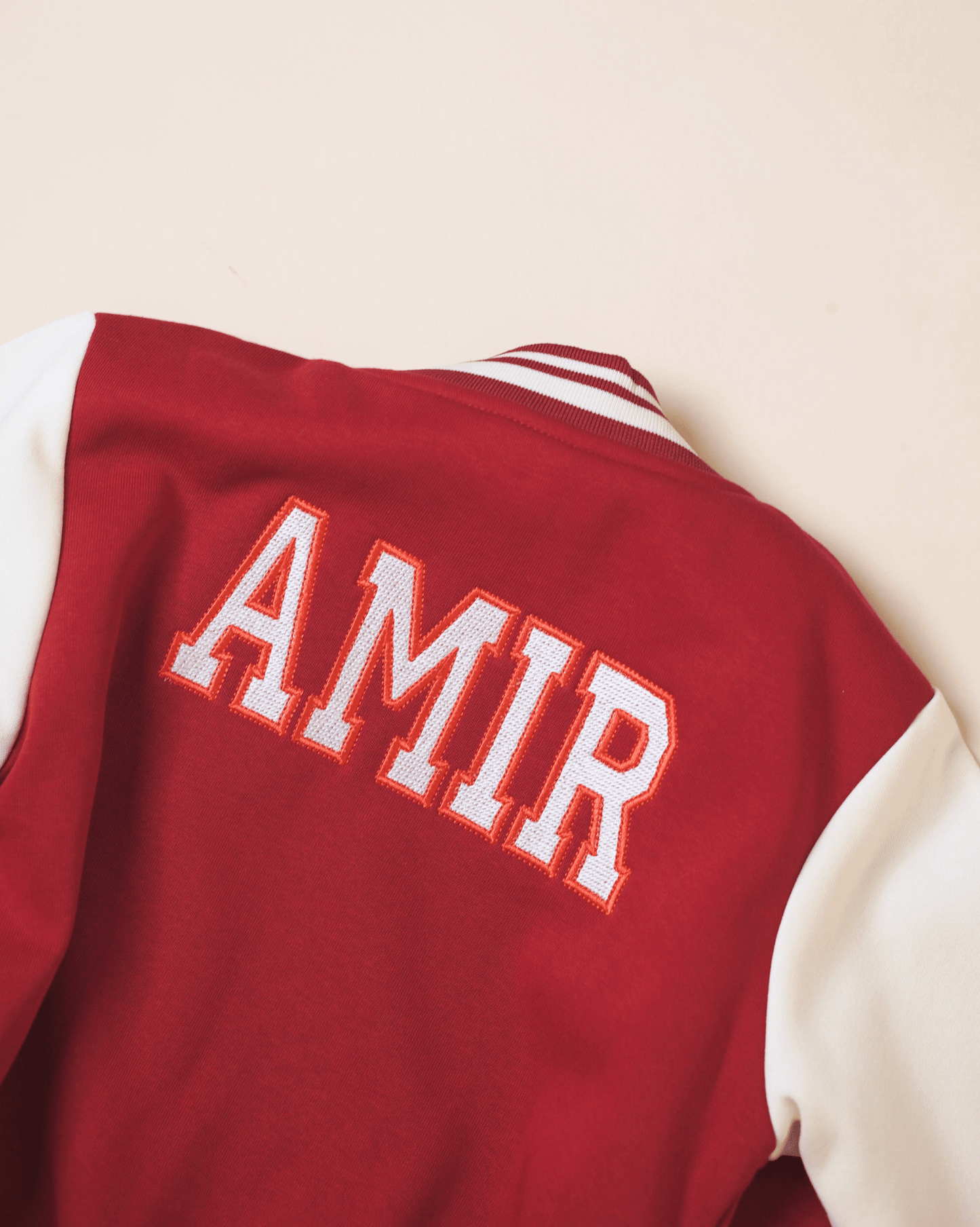 Personalized Varsity Jacket for Kids Custom Front Initial & Back Name