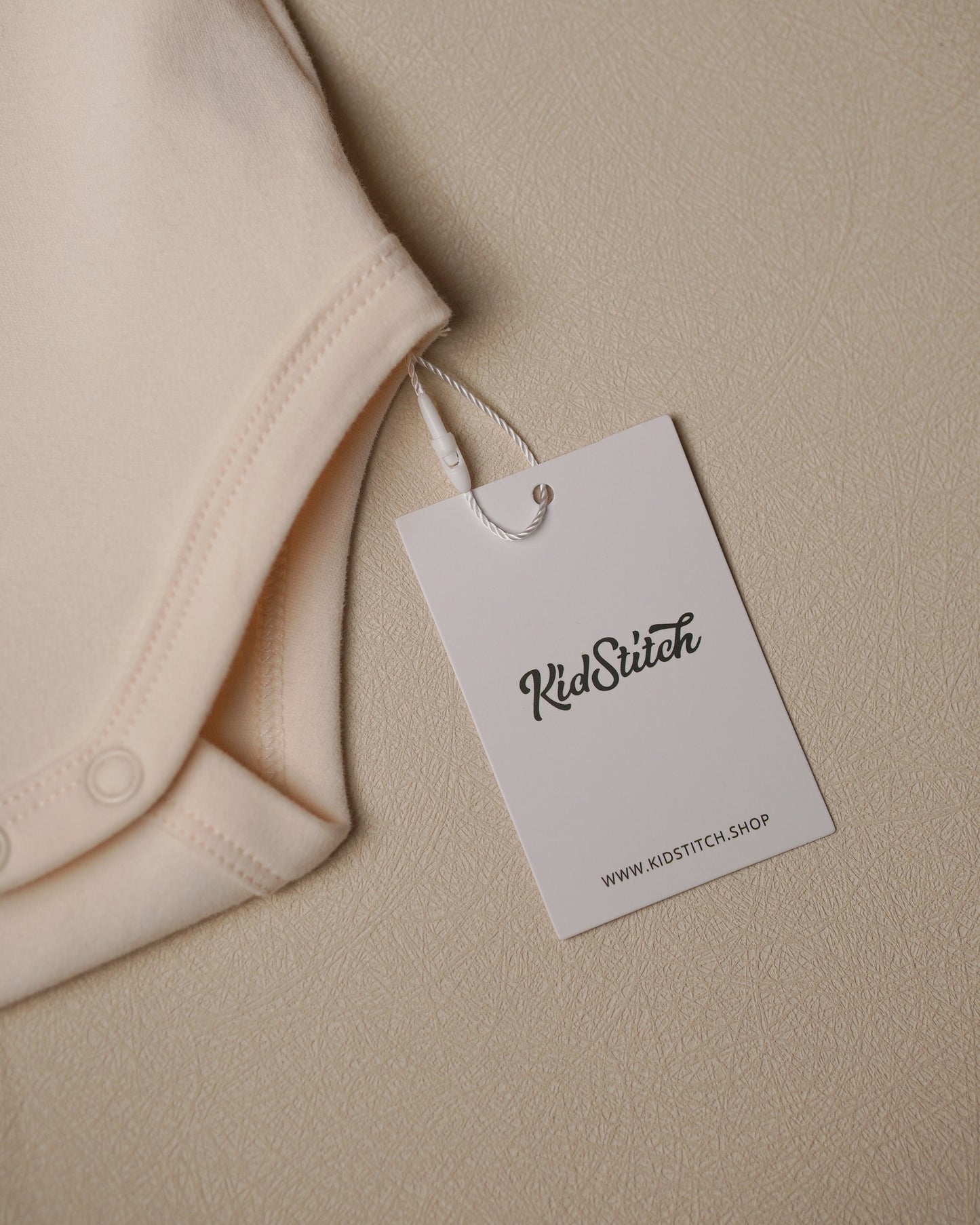 Personalized Embroidered Baby Announcement Bodysuit. Natural Color