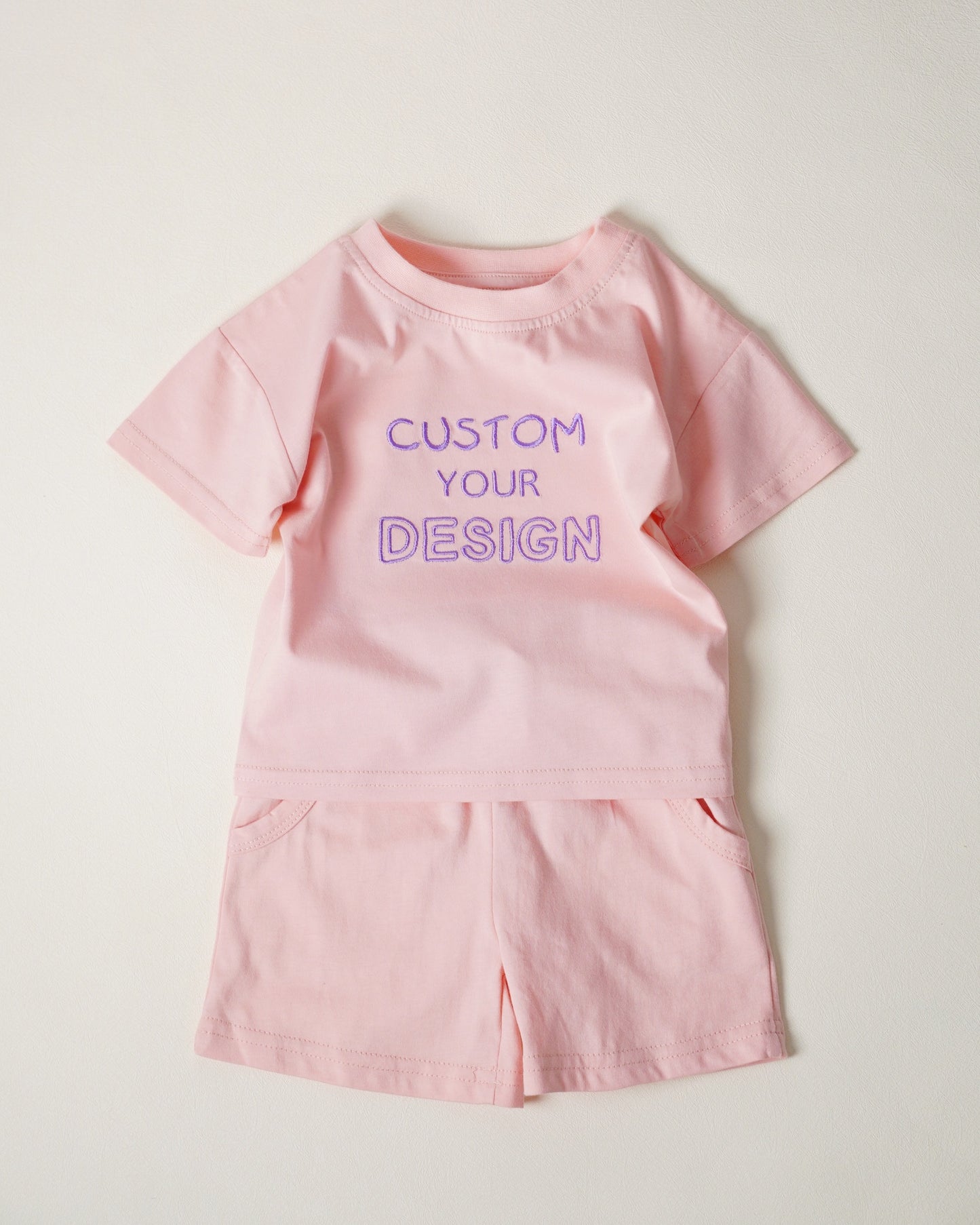 Personalized Summer T-Shirt & Shorts Set Organic Cotton - Custom Name for Summer