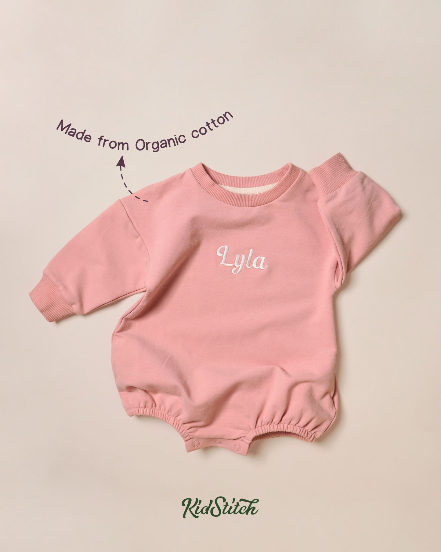 Organic Cotton Bubble Romper for Baby Boys and Girls