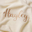Personalized Name Organic Cotton Knitted Blanket Custom Name