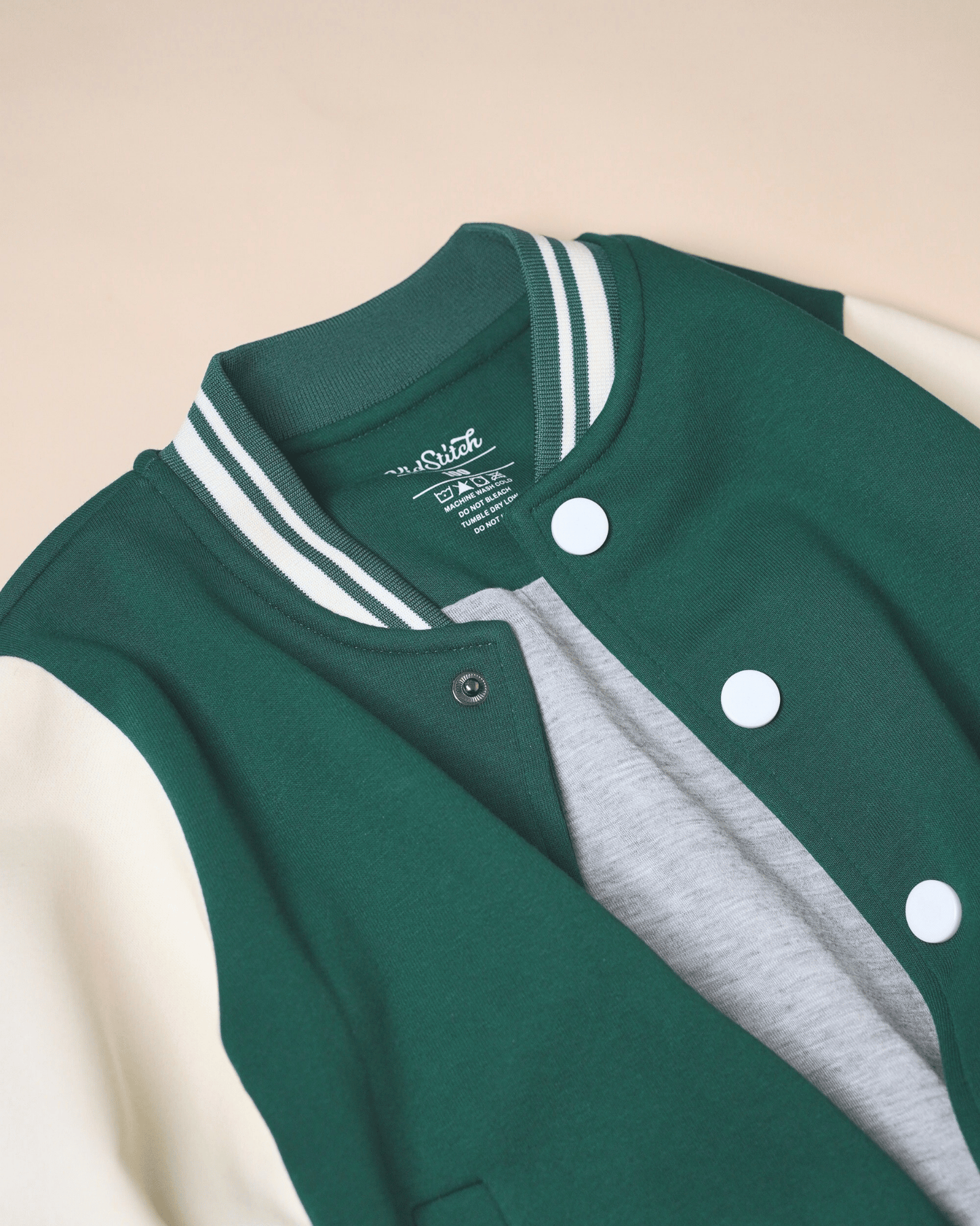 Personalized Varsity Jacket for Kids Custom Front Initial & Back Name