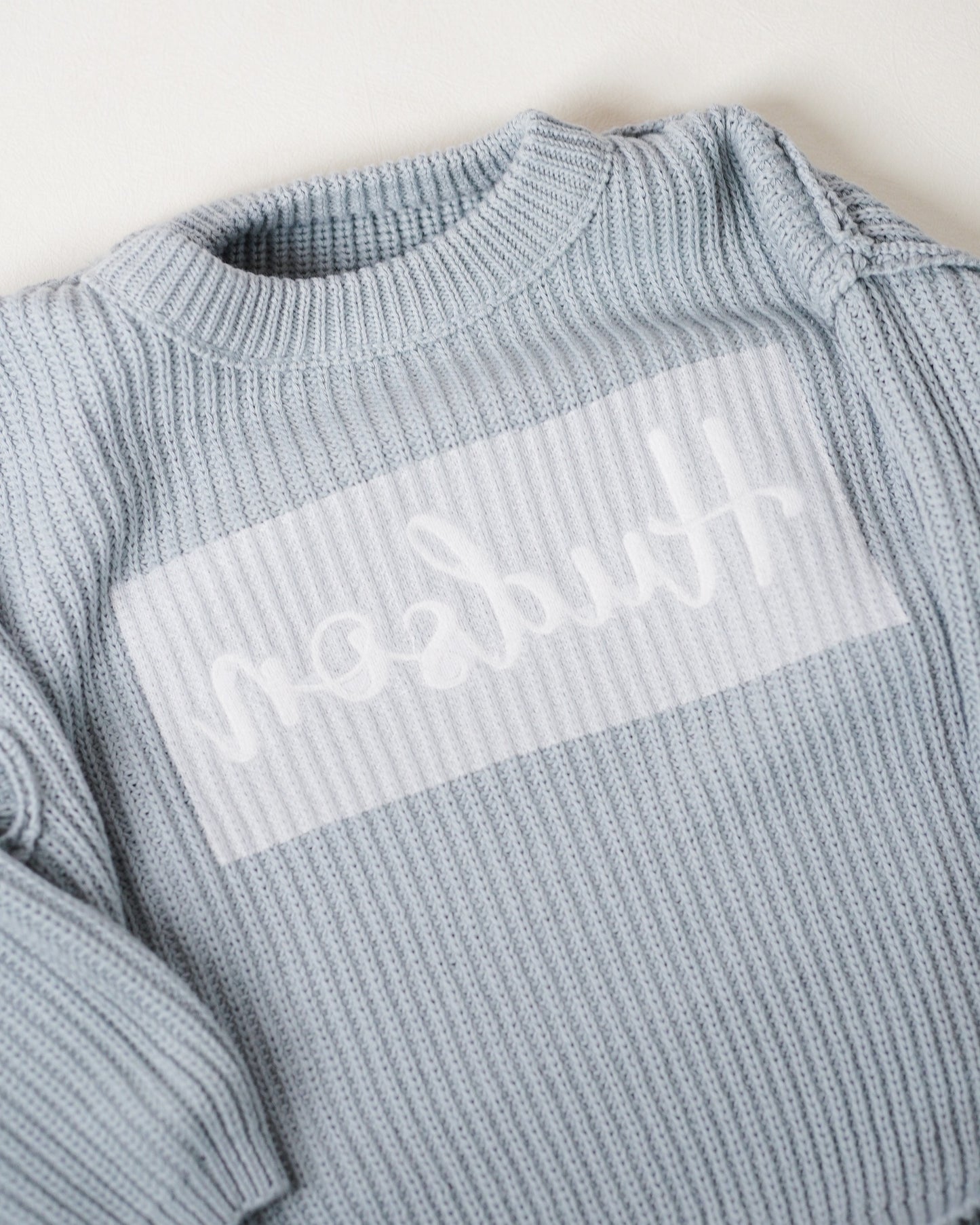 Personalized Embroidered Knitted Pullover Organic Cotton - Custom Sweater