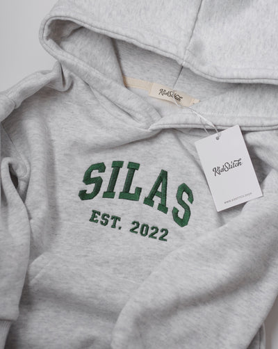 Personalized Embroidered Organic Blend with Custom Varsity Name or Text