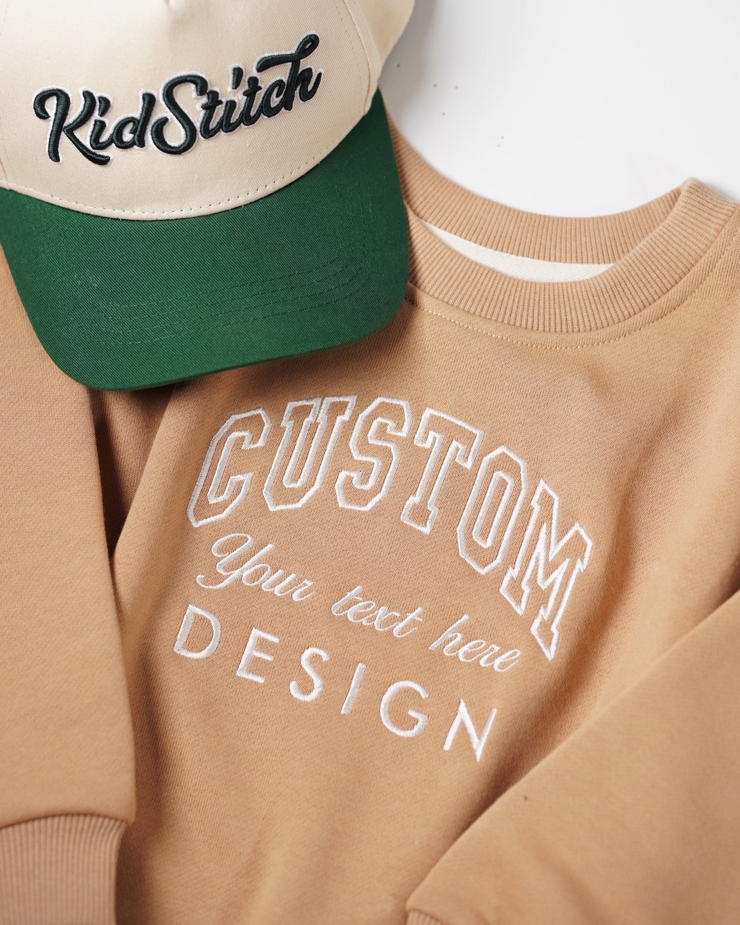 Personalized Custom Embroidered Organic Sweatshirt Set