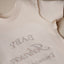 Personalized Embroidered Baby Announcement Bodysuit. Natural Color