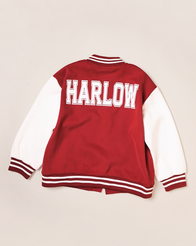 Personalized Puff Varsity Jacket Custom Name Front and Back for Kids