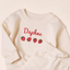 Strawberry Embroidered Design with Personalized Name Sweatshirt Set