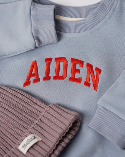 Personalized Embroidered Sweatshirt Set with Custom Name