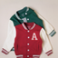 Personalized Varsity Jacket for Kids Custom Front Initial & Back Name