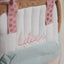 Custom Name Quilted Mini Backpack for Toddlers – Soft Pastel Preschool Bag with Front Pocket